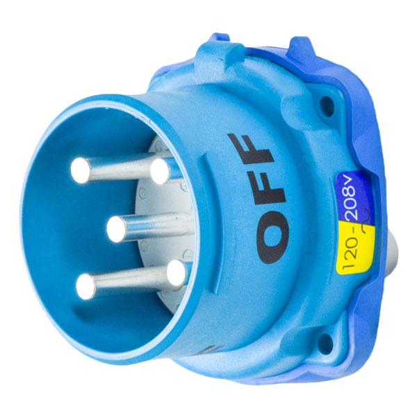 33-68167-A155 - DS60 INLET POLY BLUE SIZE 4 TYPE 3R 3P+N+G 60A 120/208 VAC 60 Hz NO AUX WITH NO LOCKOUT HOLE
